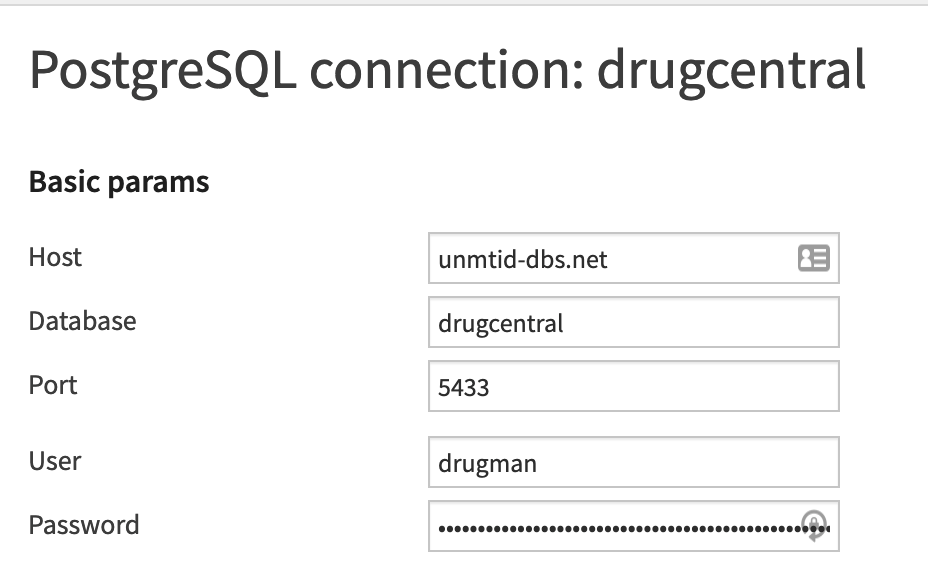 How to set up the drug central connection