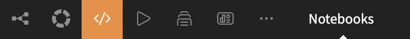 The Code menu in the Navigation bar.