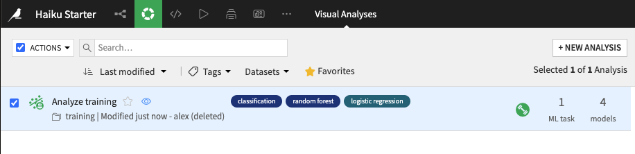 Screenshot of project tag.
