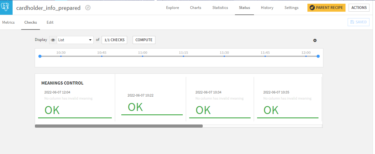 Checks computed screen.