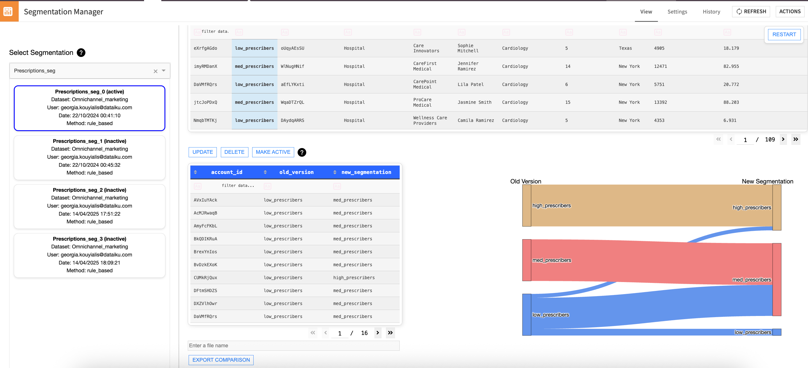 Update segmentation results.