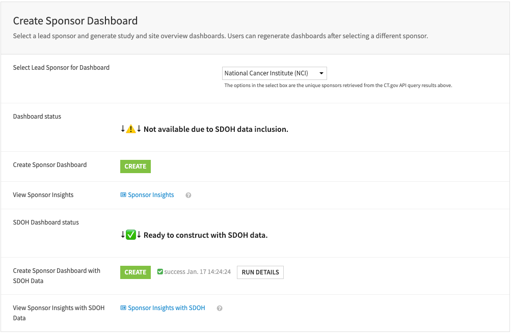 Dataiku screenshot of app launch dashboard.