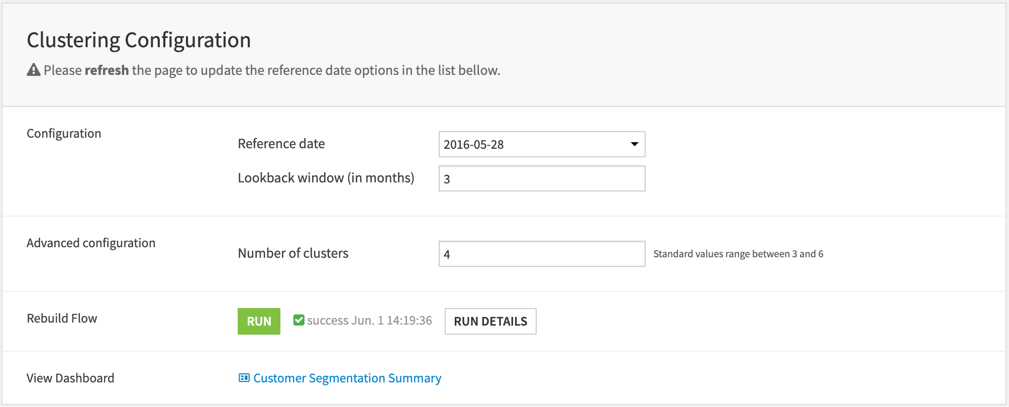 Dataiku screenshot of the accompanying Dataiku app for this Solution