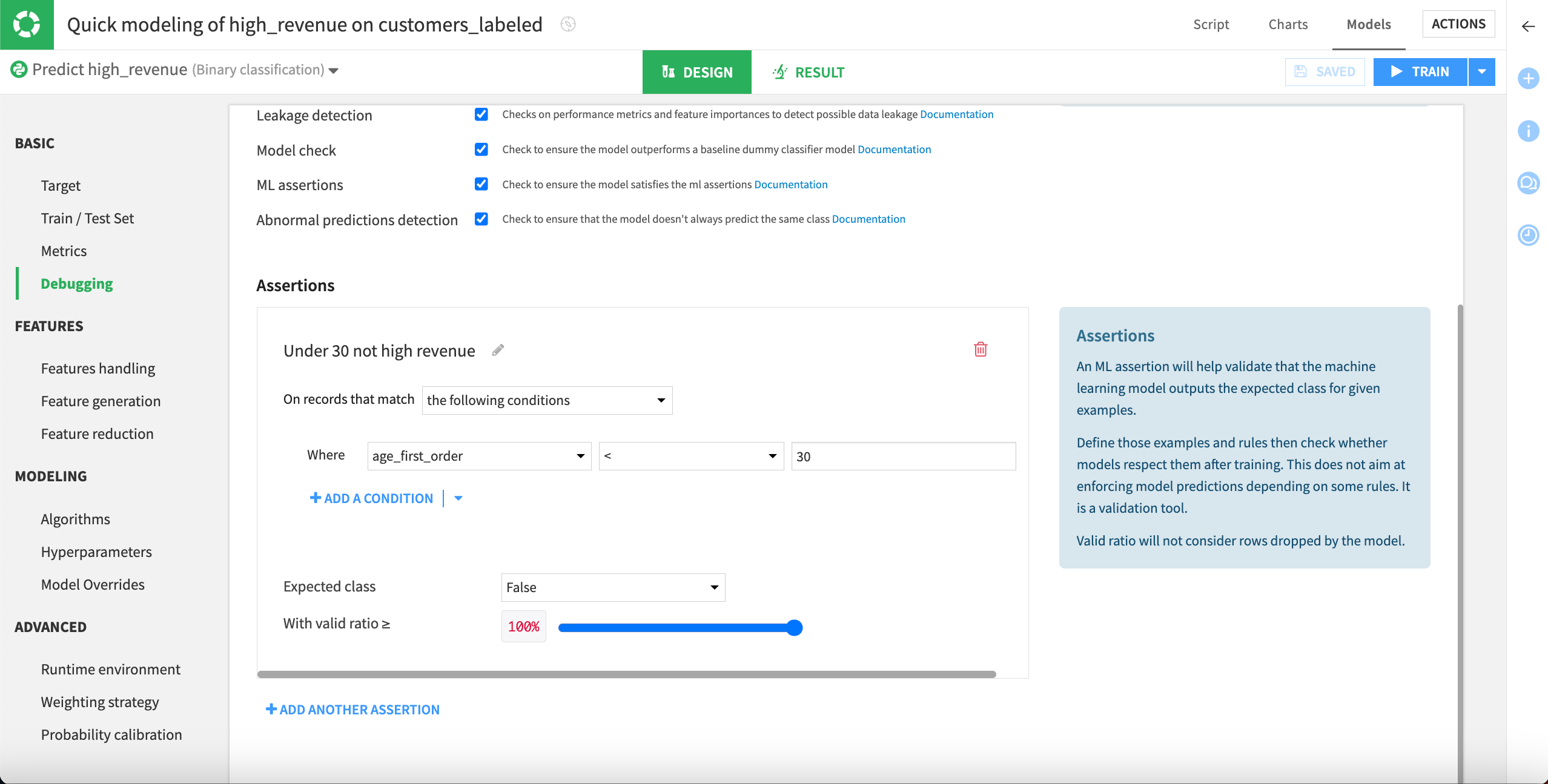 The under 30 not high revenue assertion.