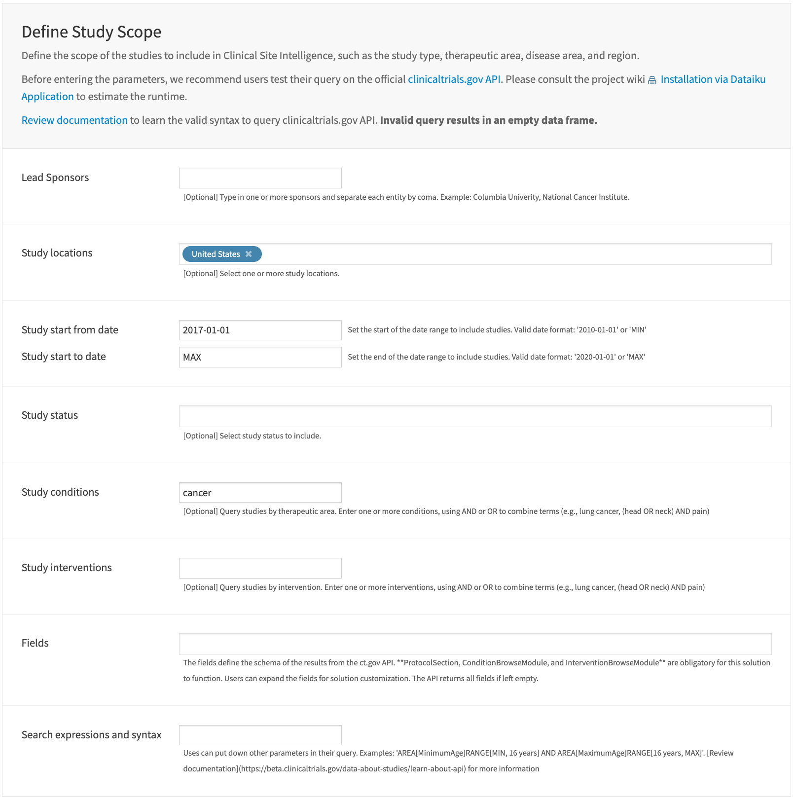 Screenshot of the app ct.gov query.