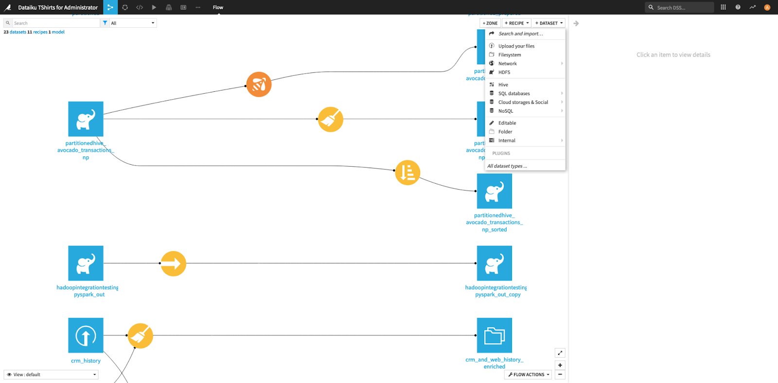 Search for an import a dataset from a Hive metastore (HMS).