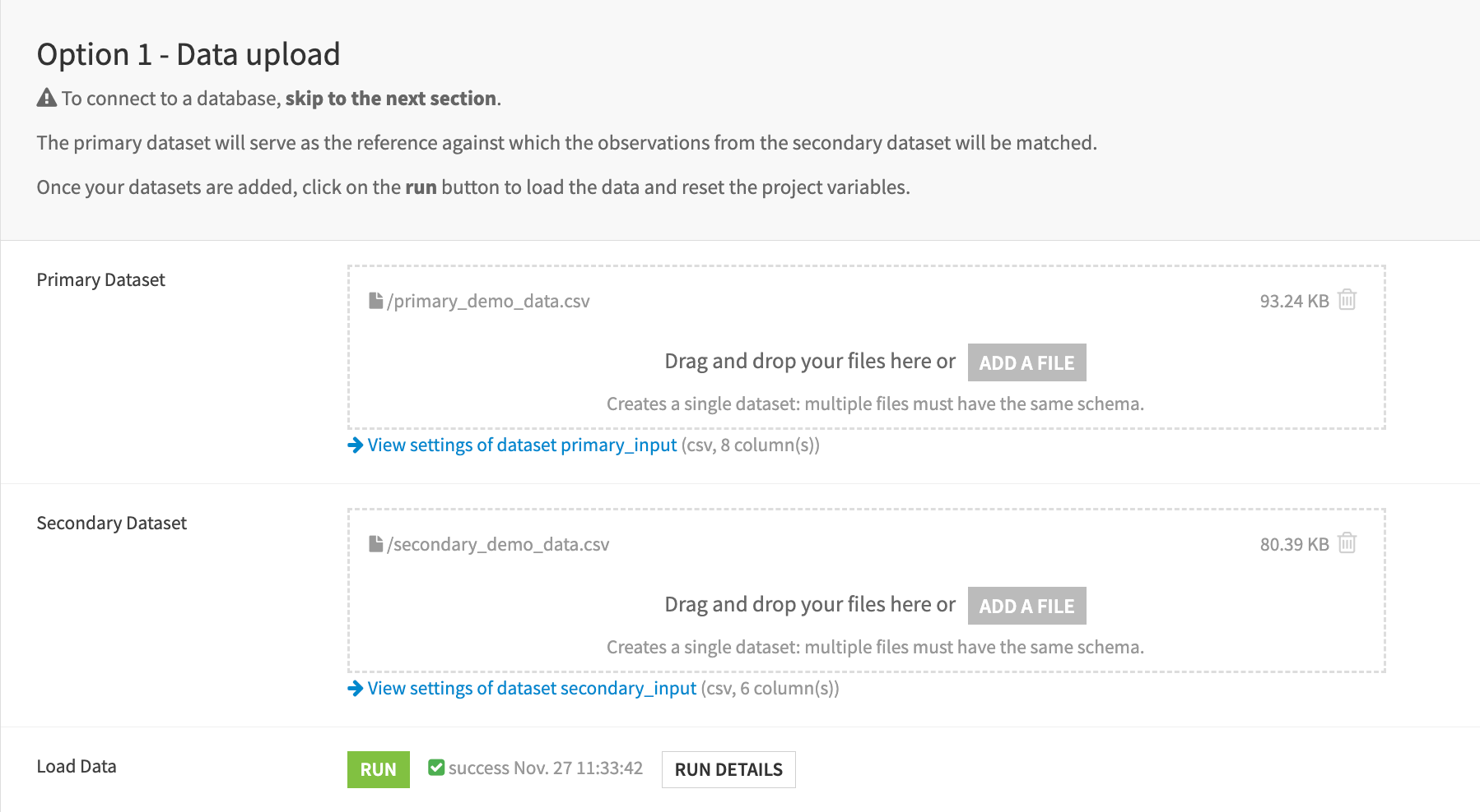 Dataiku screenshot of the accompanying Project Setup for this Solution.