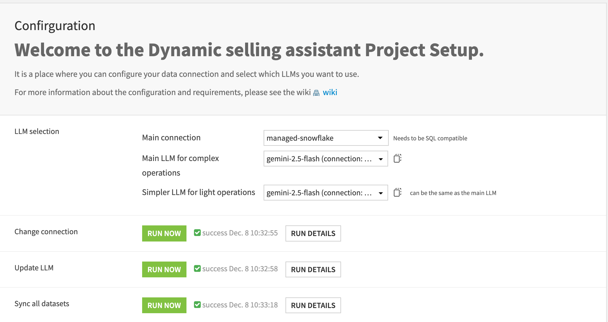 Project setup