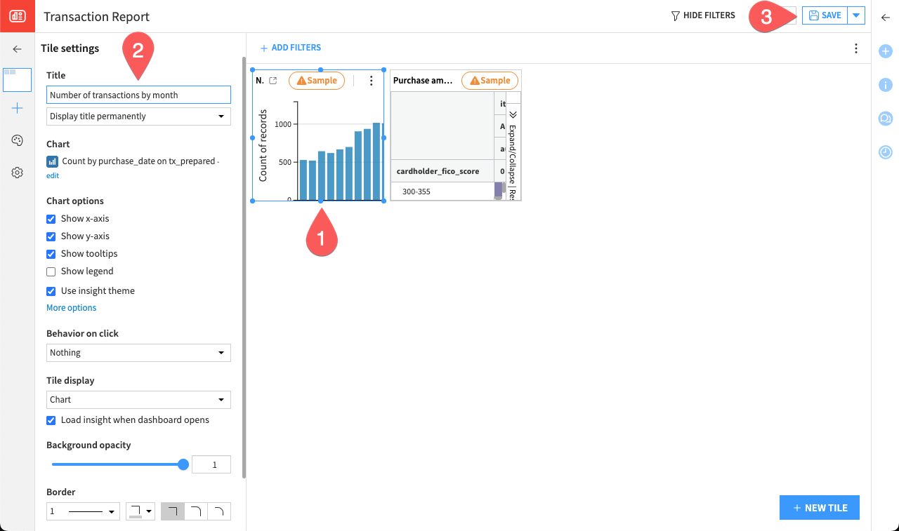 Dataiku screenshot of a dashboard in Edit mode.