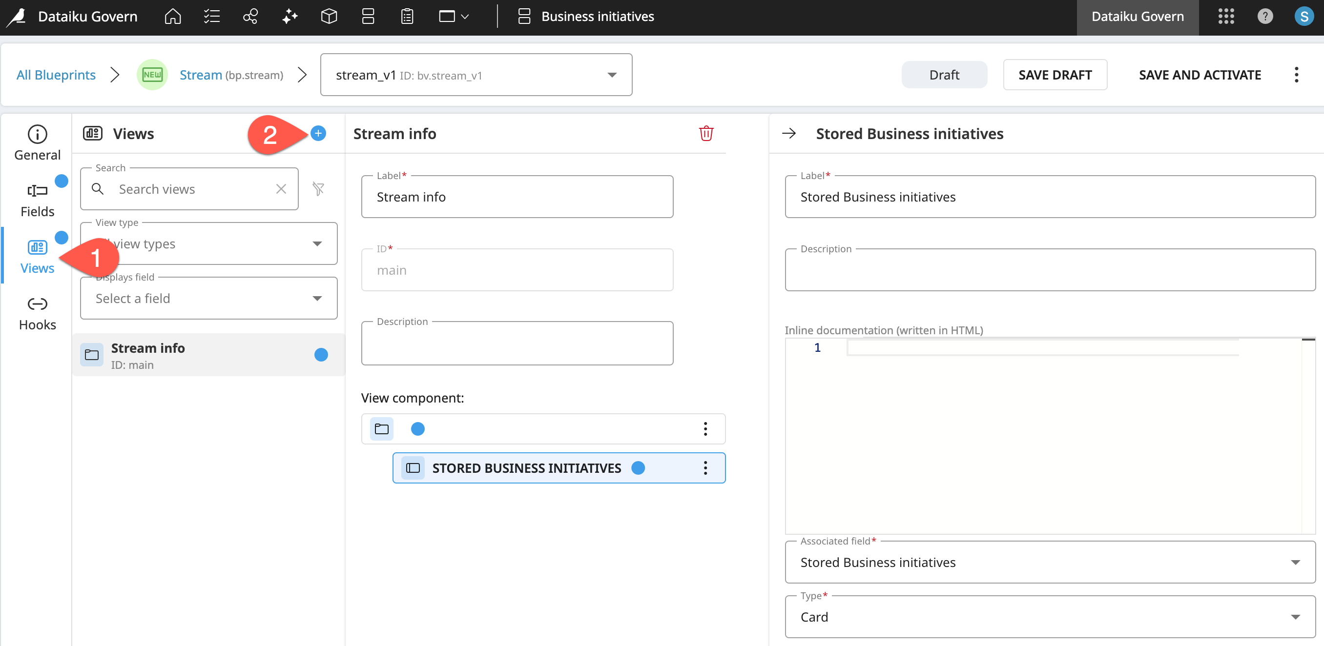 Dataiku screenshot of a view for a stored reference field.