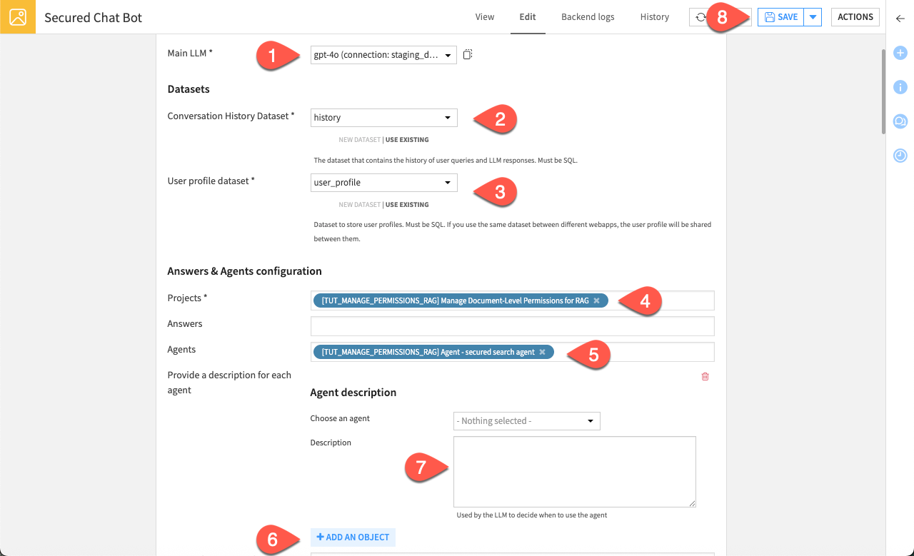 Dataiku screenshot of the embed recipe custom rules.