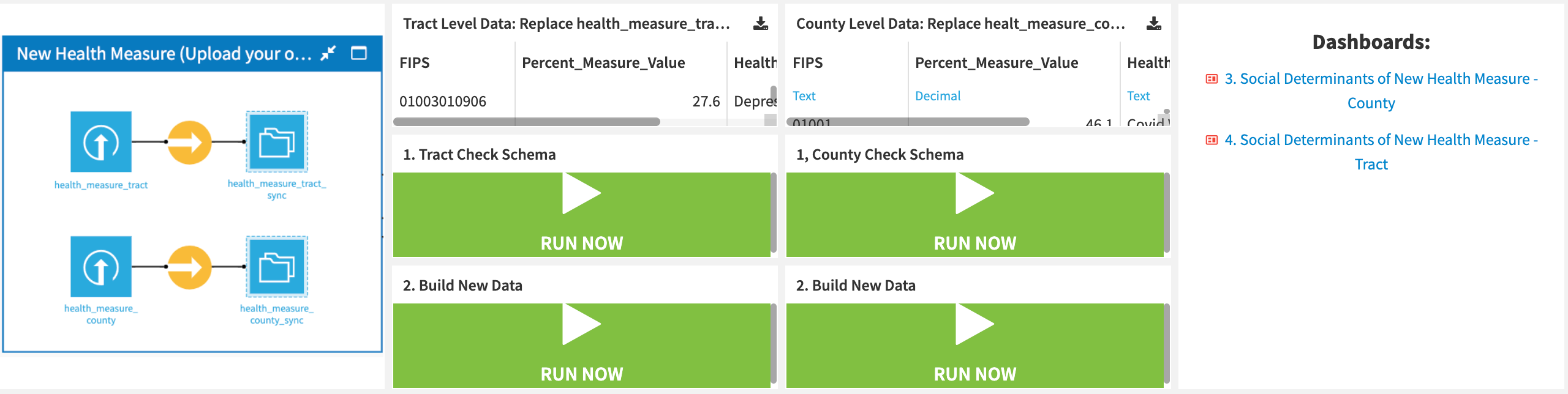 Dataiku screenshot of the user instruction for new data upload.