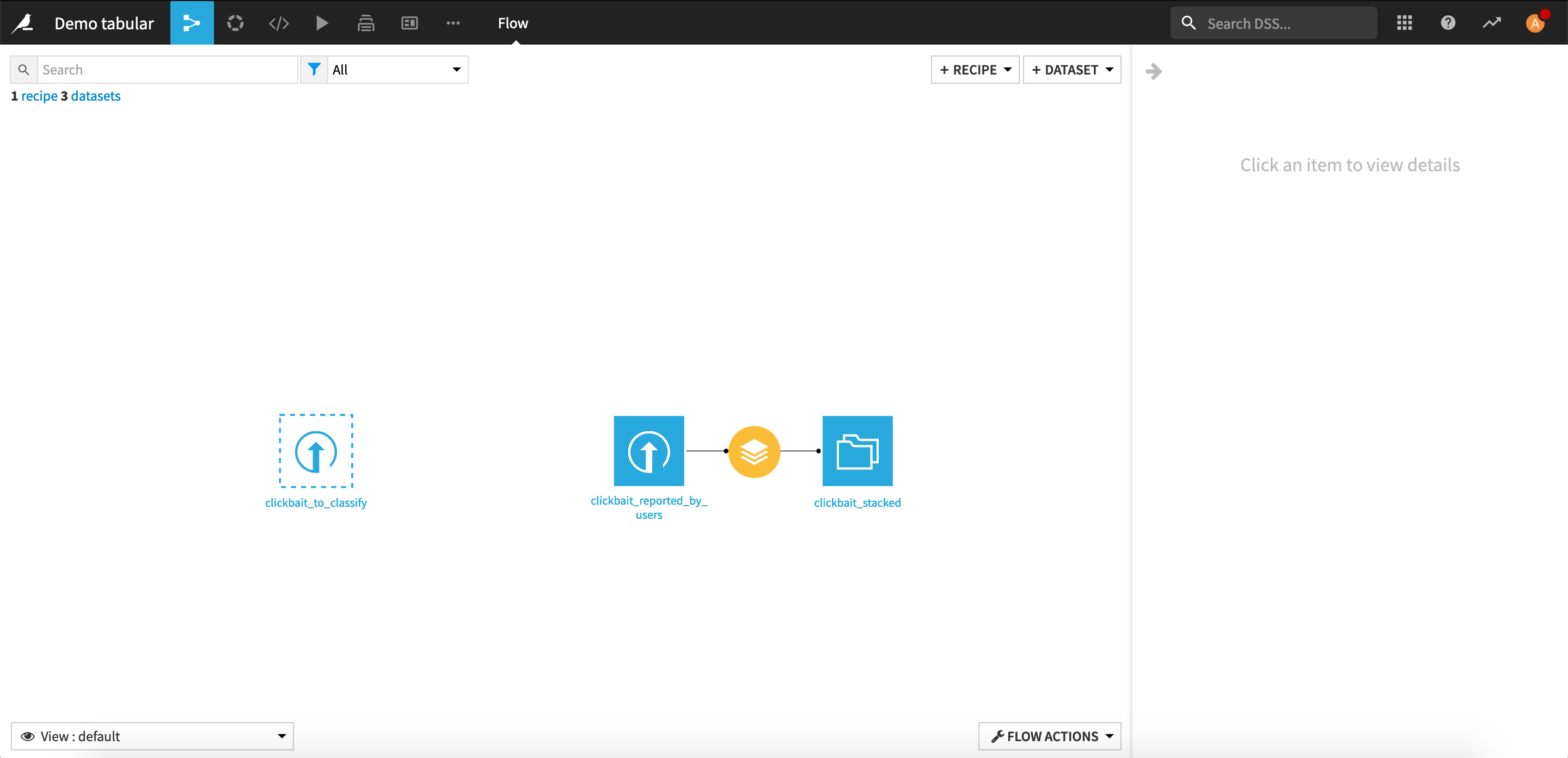 Base flow containing the datasets.