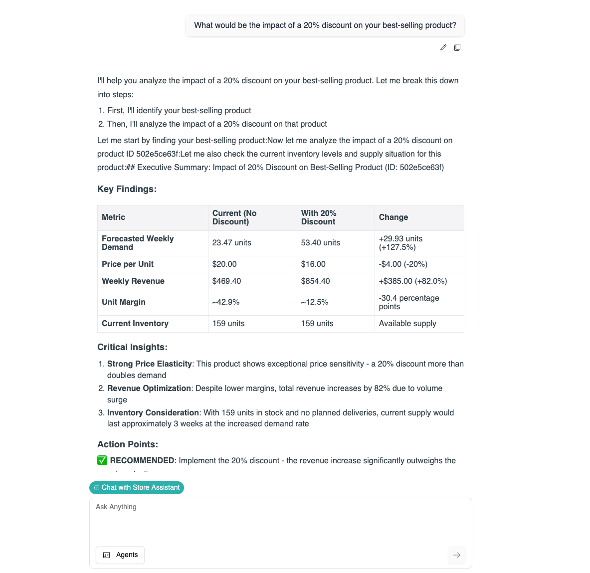 Agent Hub interface