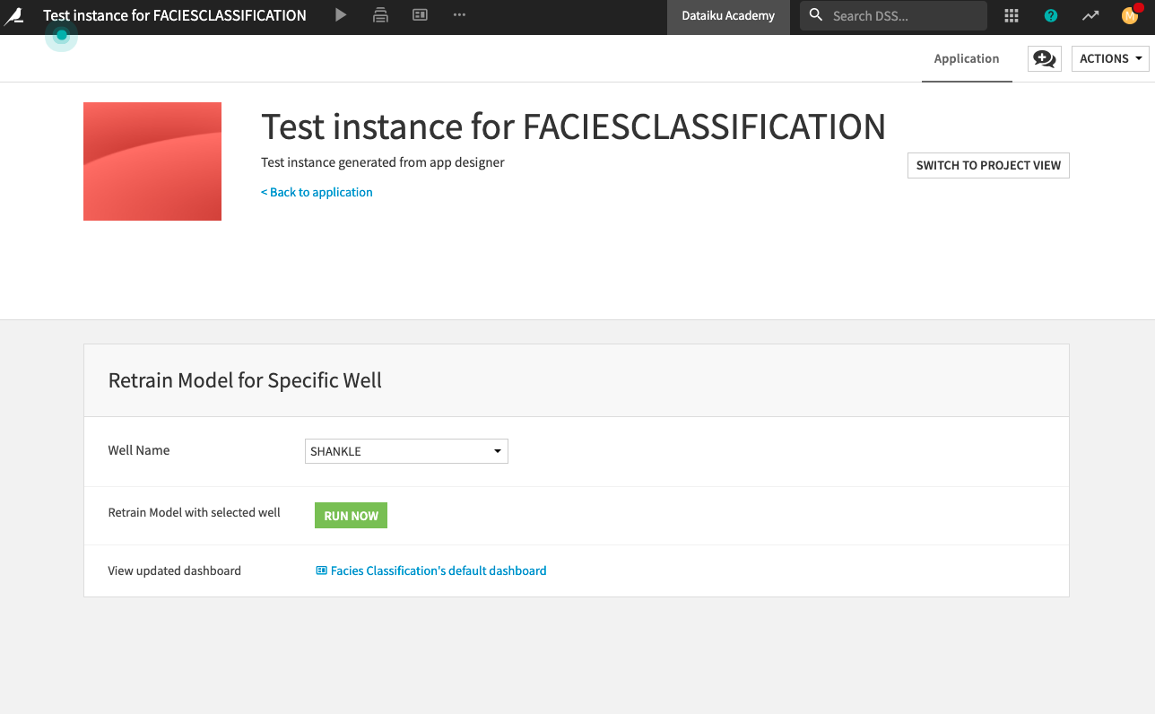 View the test instance of the application.