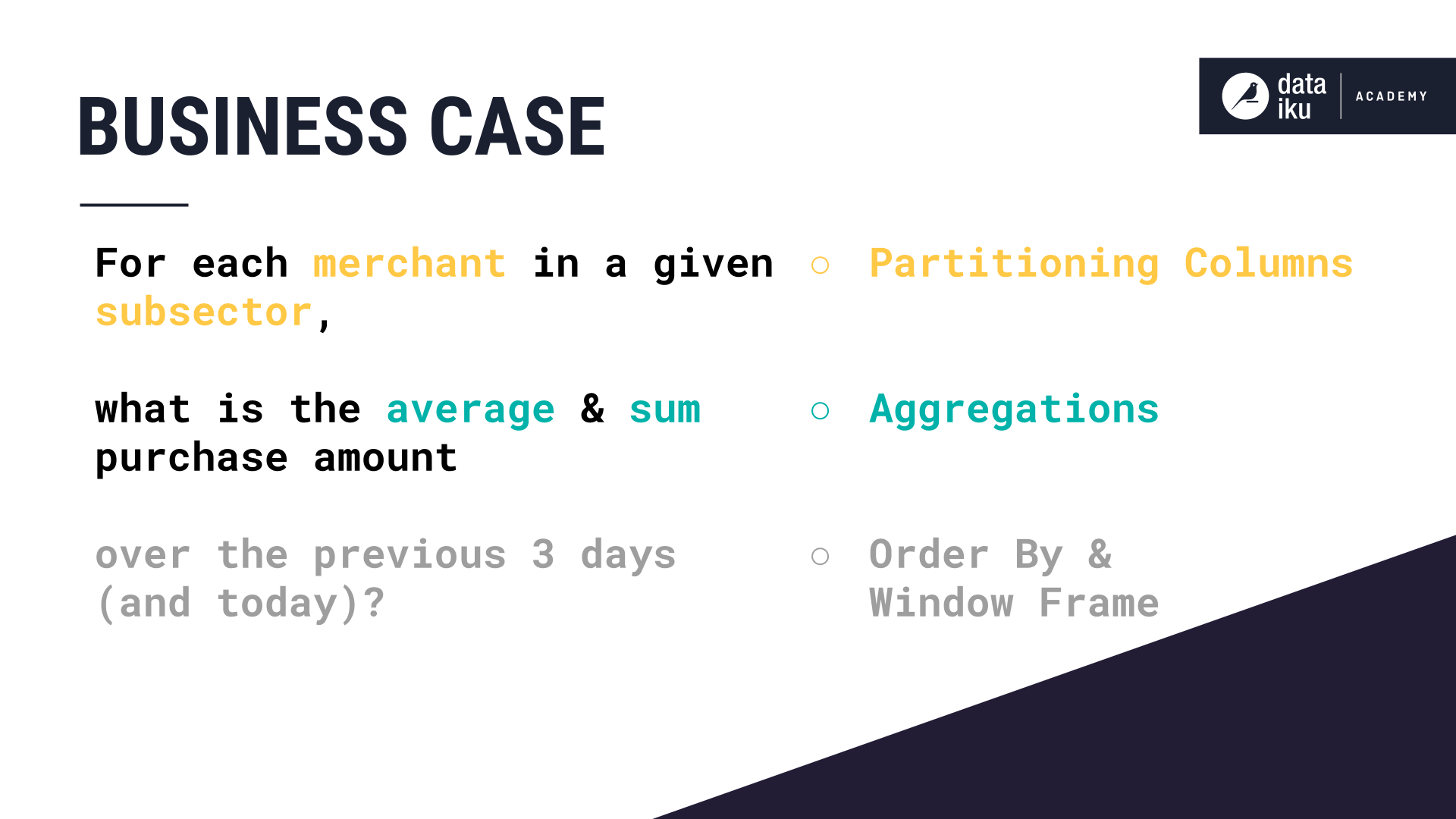 Slide depicting question to answer with a Window recipe.