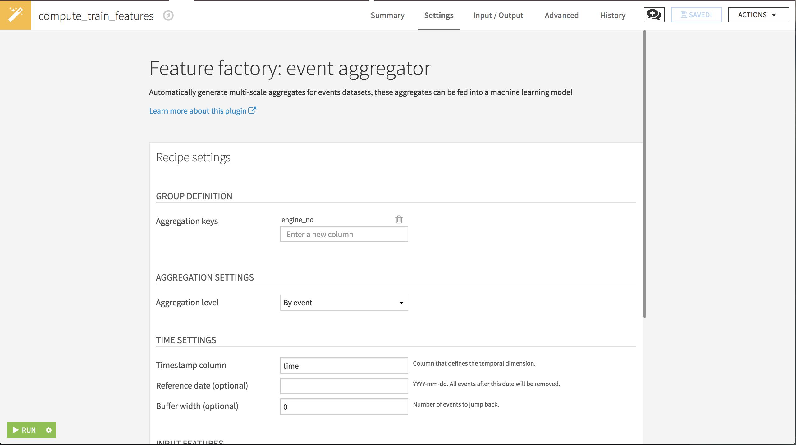 Events Aggregator recipe.