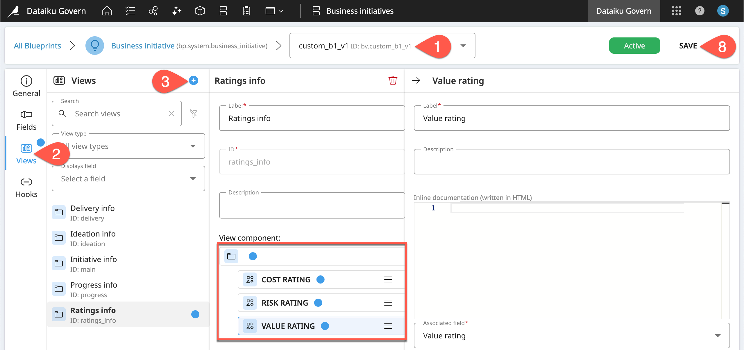 Dataiku screenshot of a view with categorical fields.
