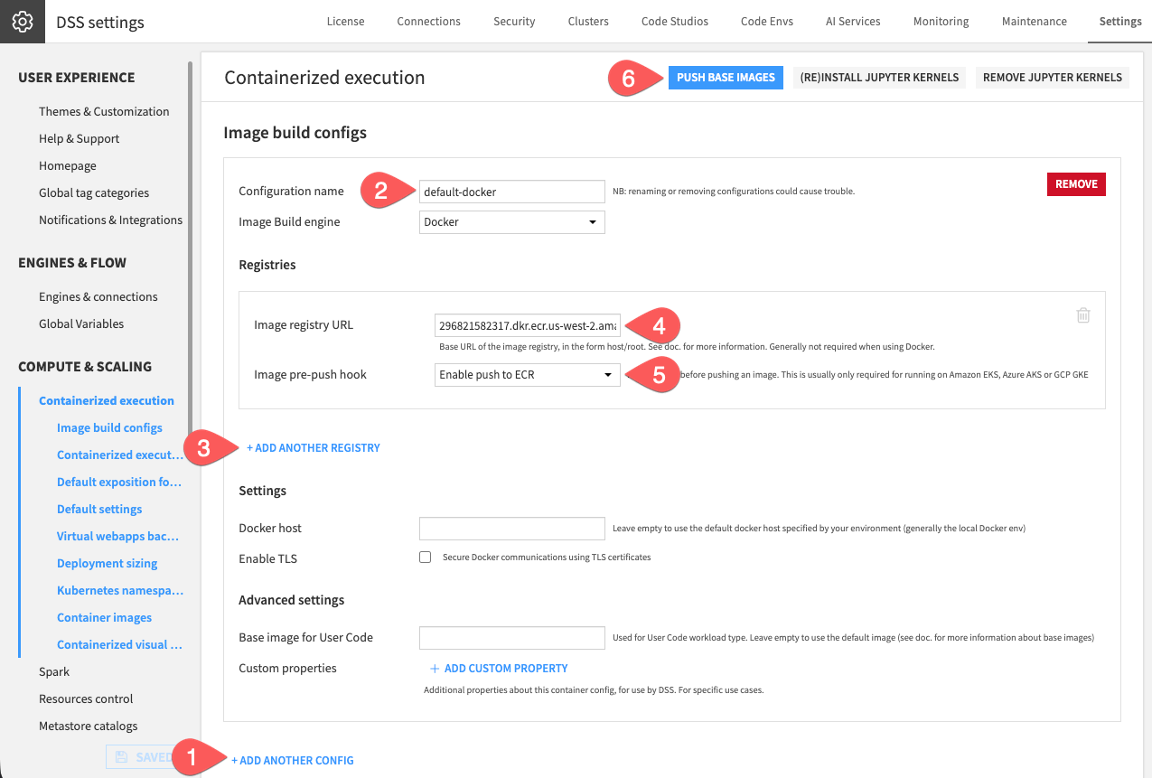 Screenshot of the Image build configs tab.