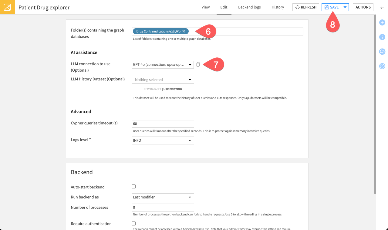Explorer webapp config