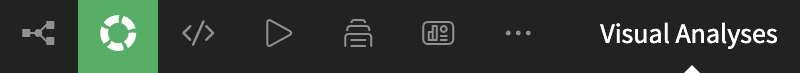 The Visual Analyses menu in the Navigation bar.