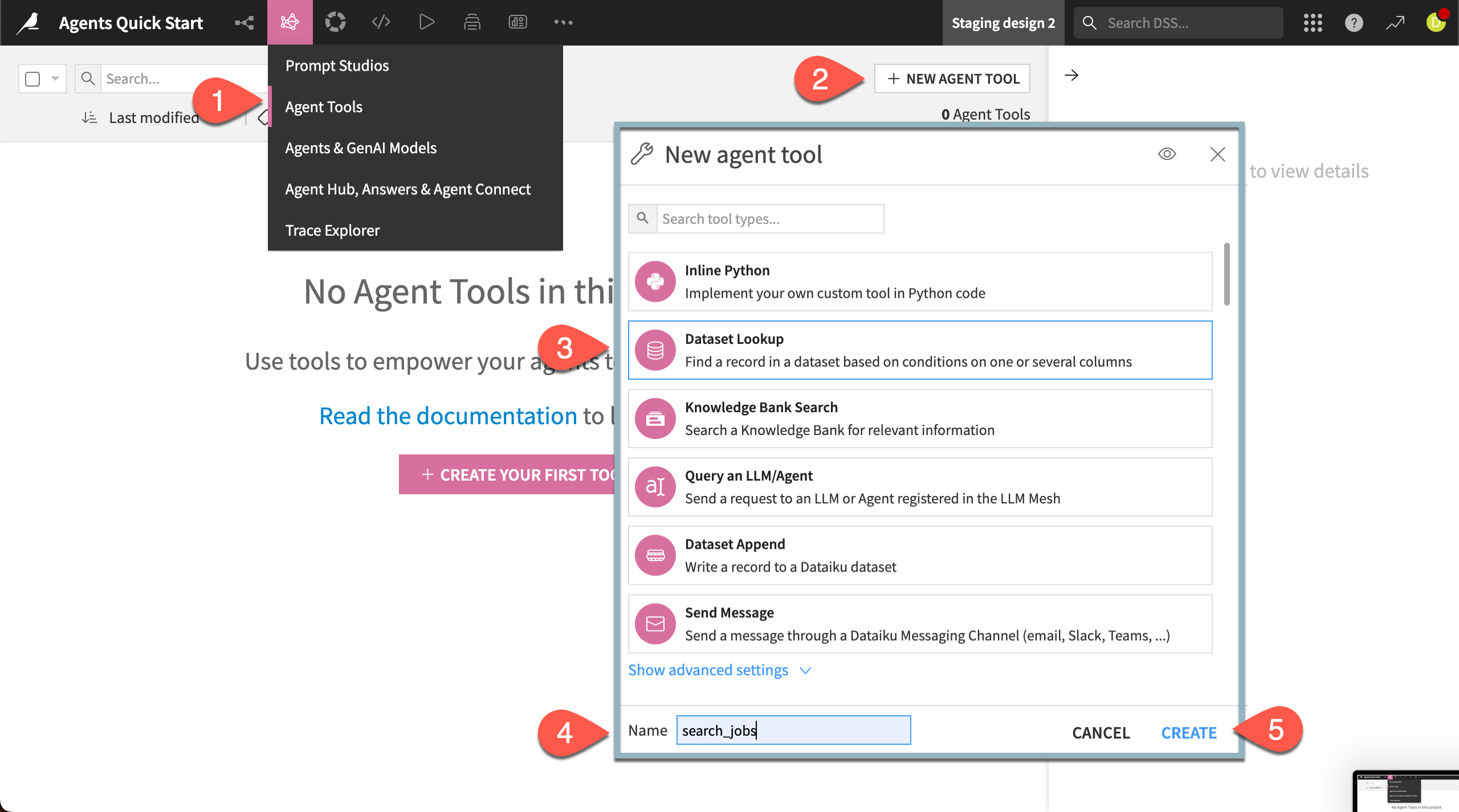 Steps to add a new Dataset Lookup tool.