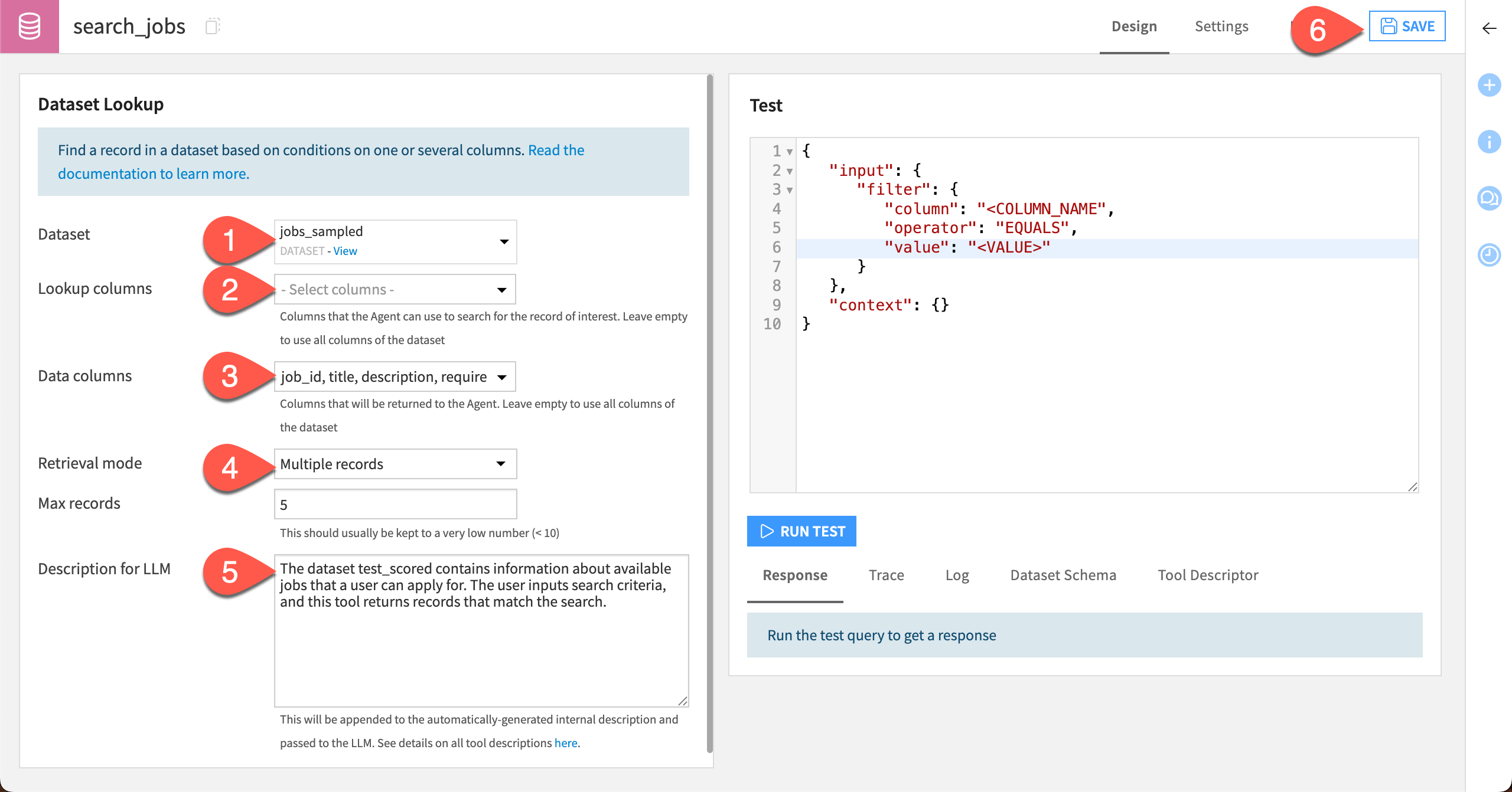 Steps to add a new Dataset Lookup tool.