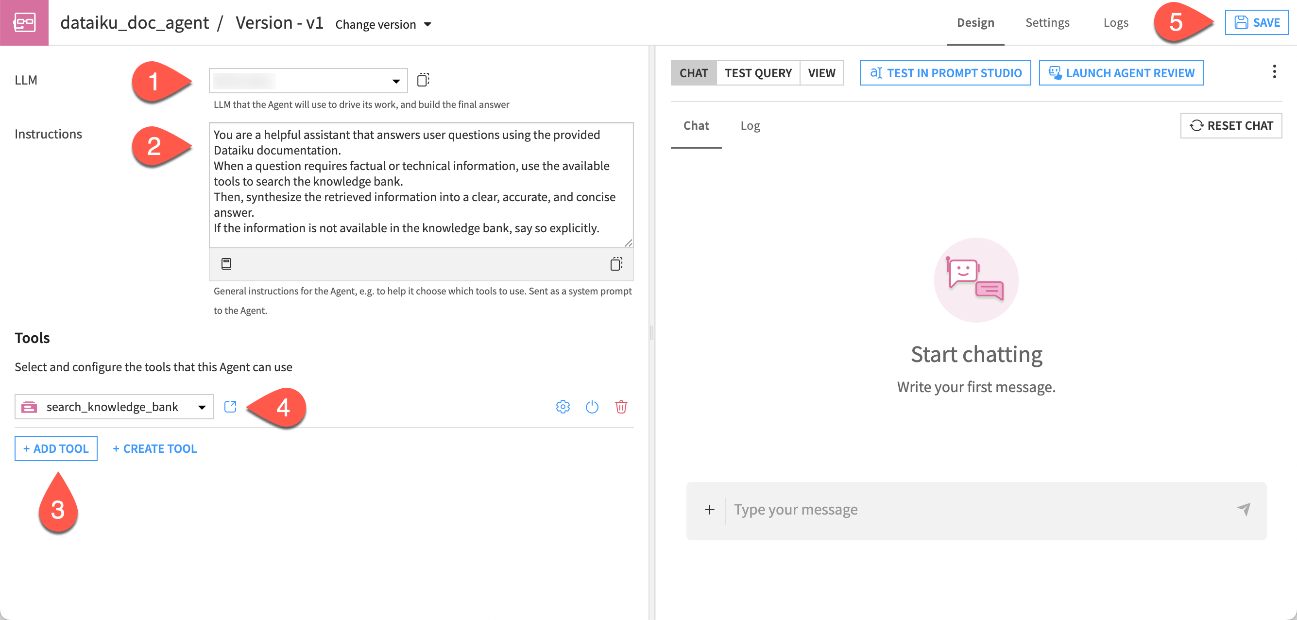 Steps to configure the agent.