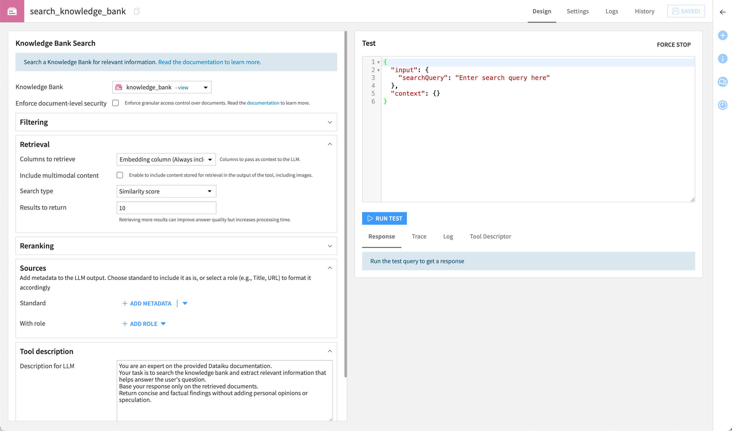 Steps to configure the agent tool.