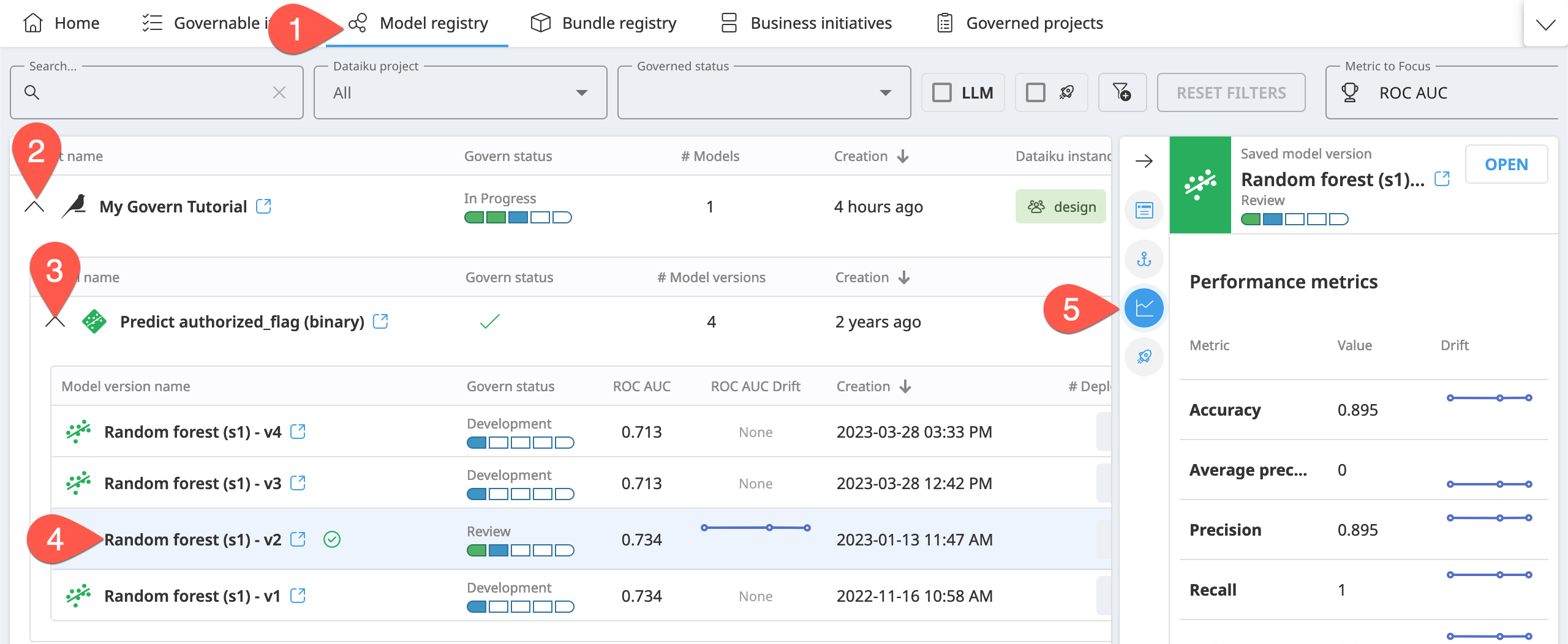 Screenshot highlighting where to find metrics in the Details panel.