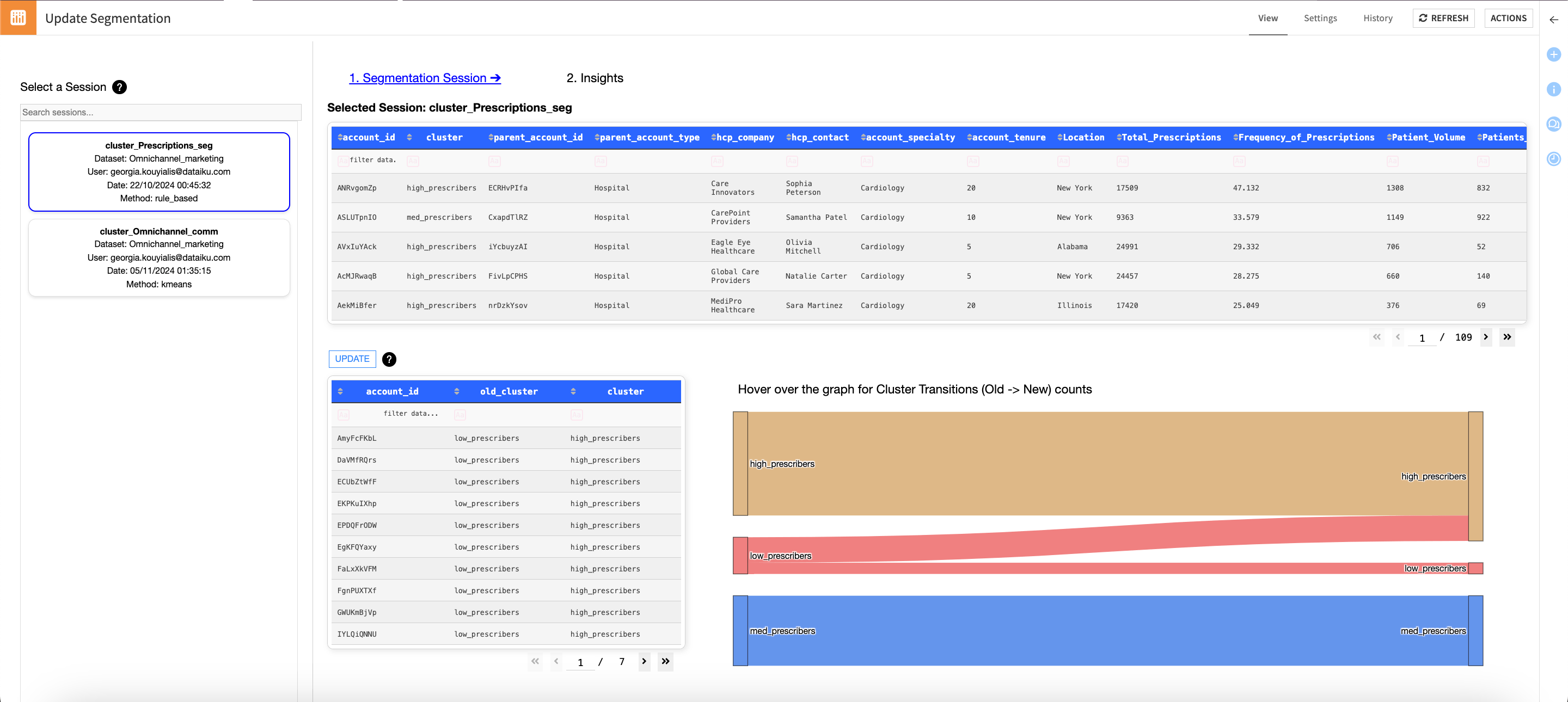 Update segmentation results.