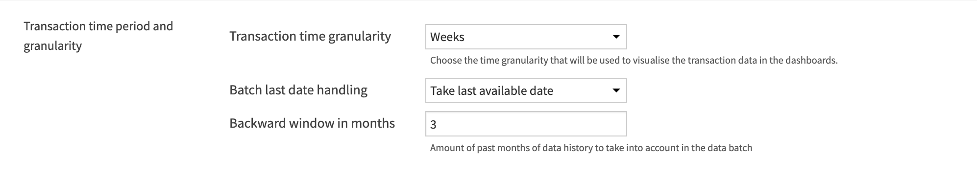 Dataiku screenshot of the Transaction Preprocessing part of the Project Setup for Store Segmentation