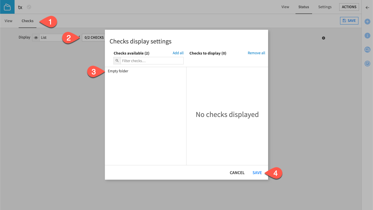 Dataiku screenshot of the custom check with python code.