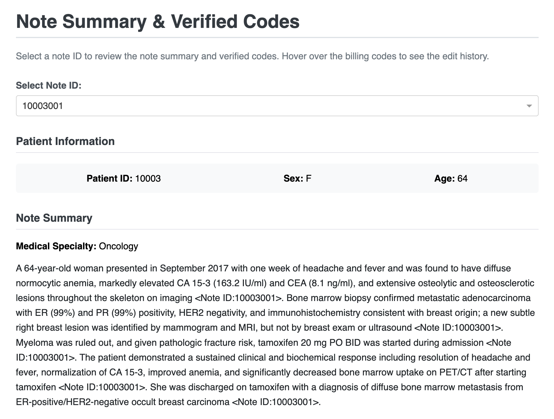Dataiku screenshot of webapp note summary.